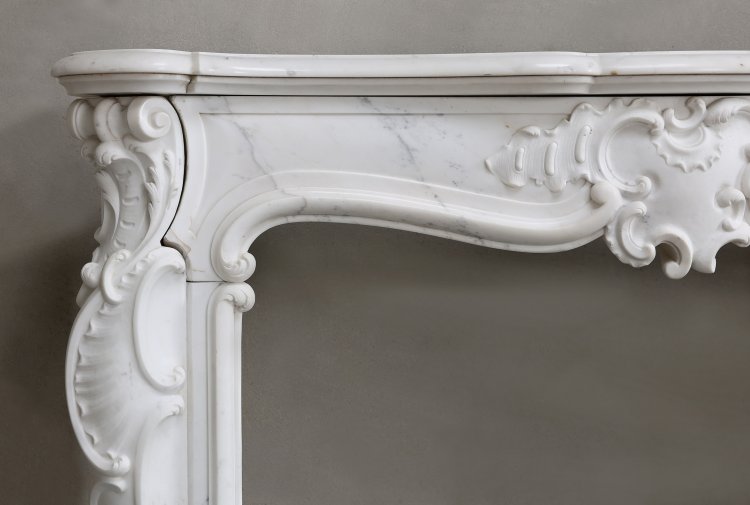 antique fireplace of marble