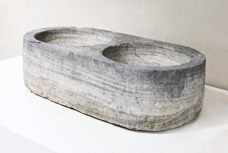 old belgian bluestone wash basin 