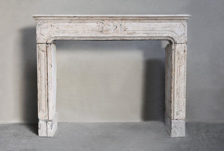 Antique French fireplace mantel