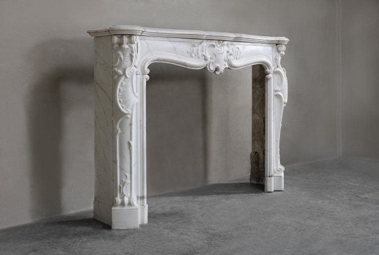 19th century carrara marble mantle