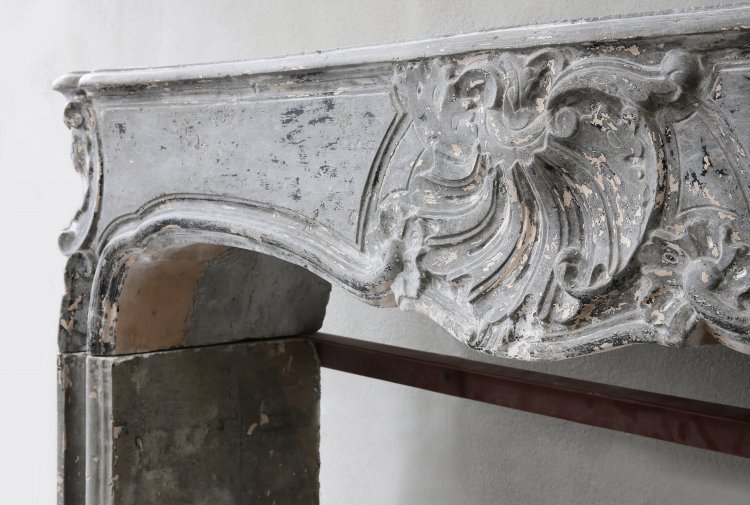 antique gray mantel 