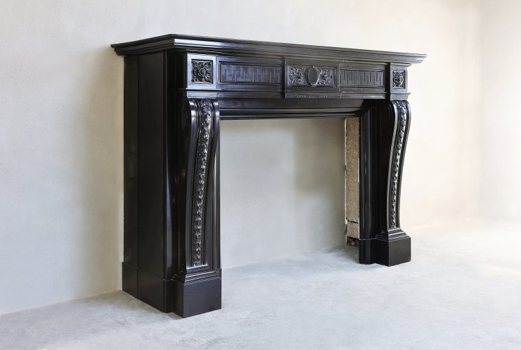 Noir de Mazy marble fireplace