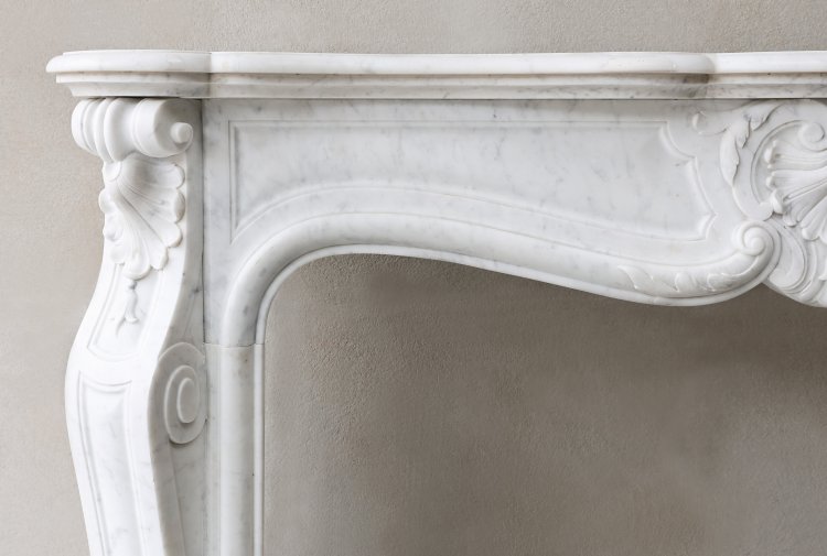 Antique Chimneypiece in Carrara Marble