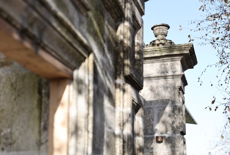 antique limestone entrance gate