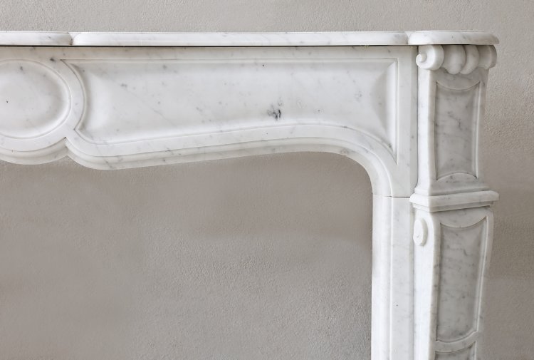 Carrara marble mantle