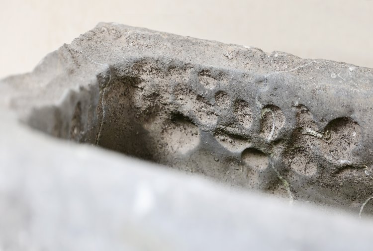 old sink of belgian bluestone