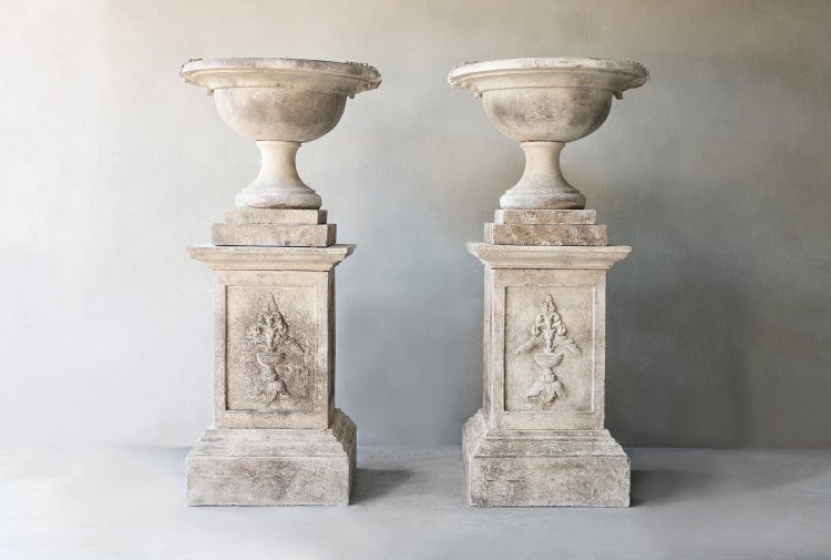 old set of antique french limestone